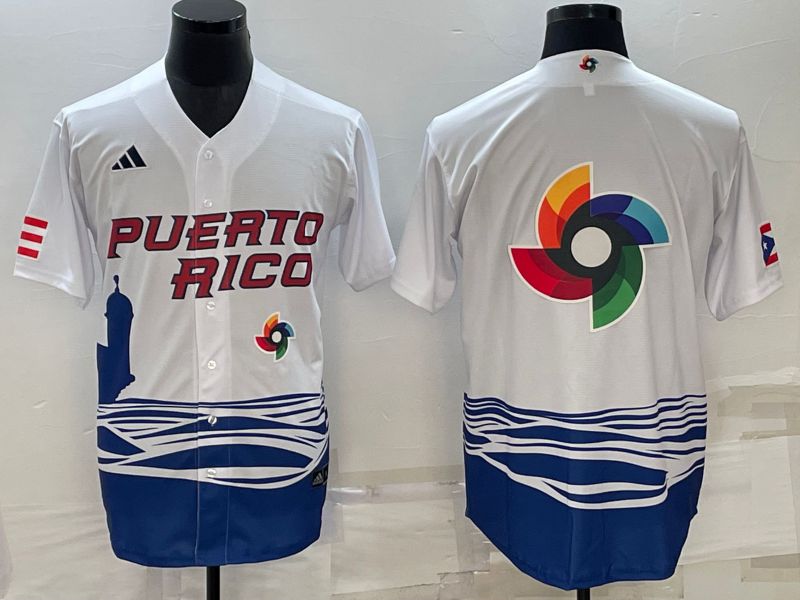 Men 2023 World Cub Blank White MLB Jersey5